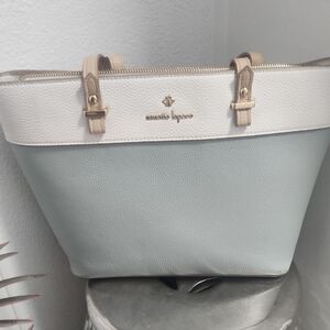 White and Light Blue Women's Bag